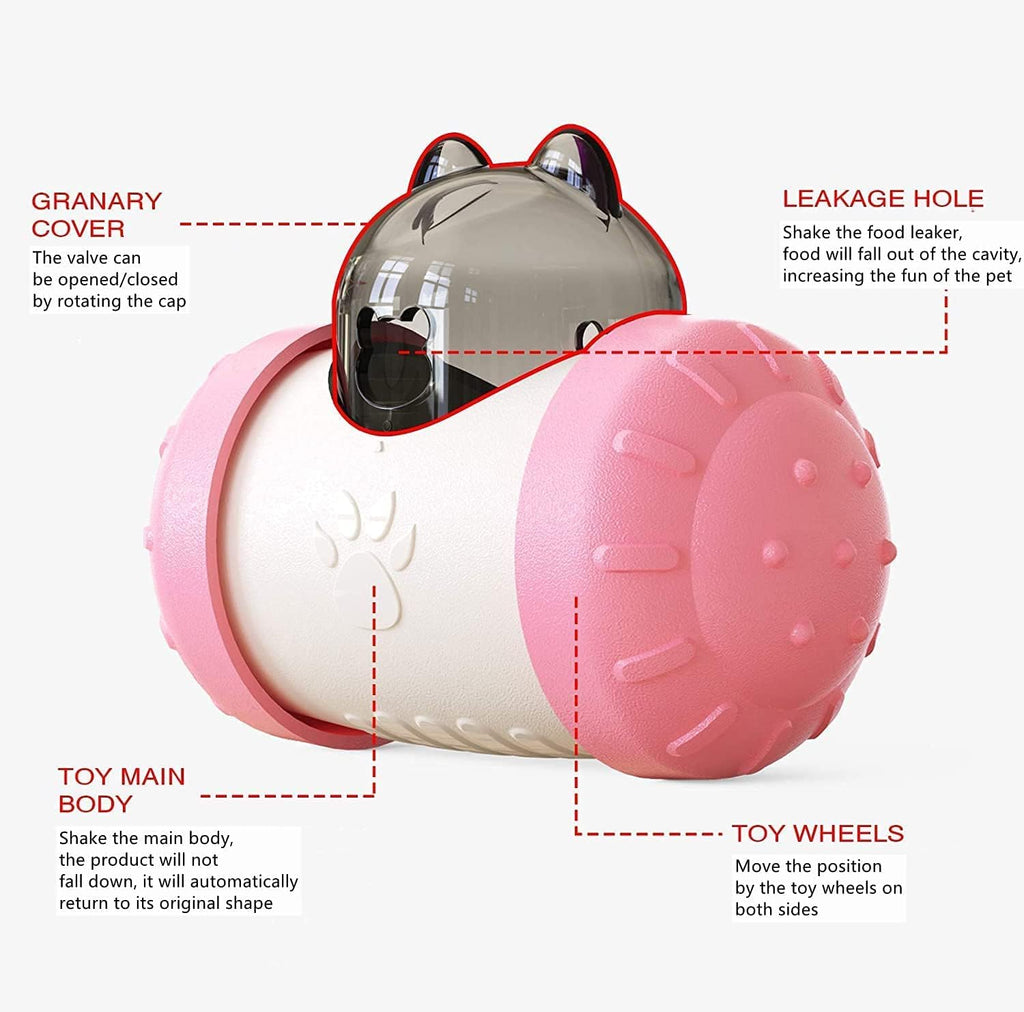 Slow Feeder Treat Dispensing Ball Toy for Dogs and Cats