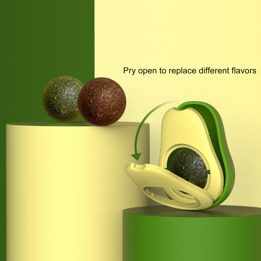 Avocado-Shaped Catnip Chew Toy, for cats.