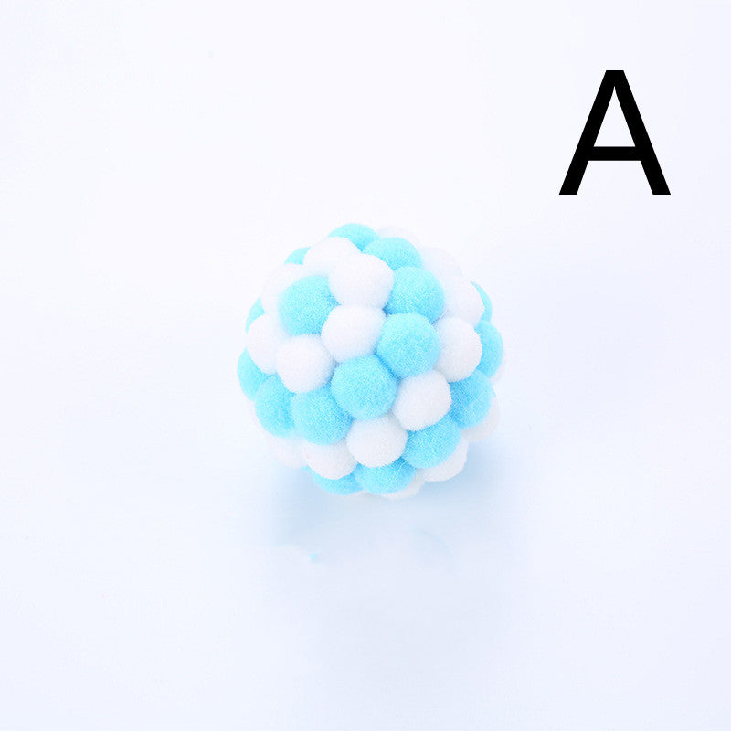 Colorful Plush Sound Ball Toy, for cats.