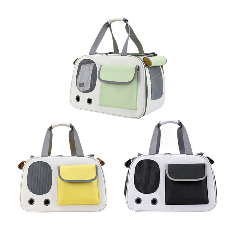 Foldable Large-Capacity Canvas Shoulder Bag, for dogs and cats.
