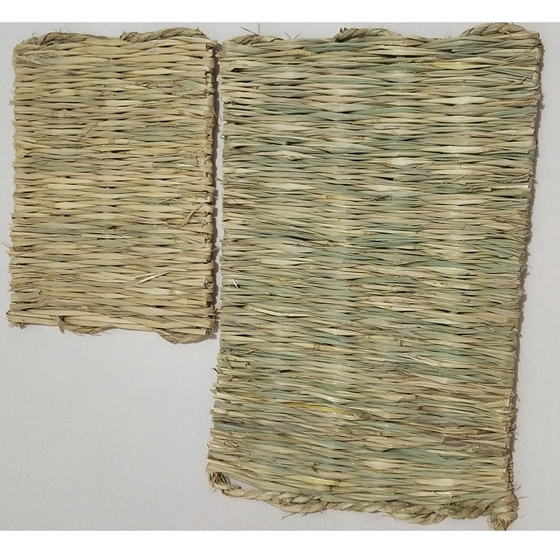 Natural Chew-Resistant Woven Straw Mat for Pets
