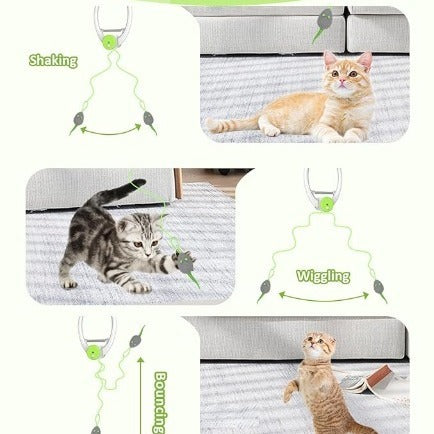 Interactive Electric Mouse Door Holder Toy for Cats - Colorful & Automated – detail view