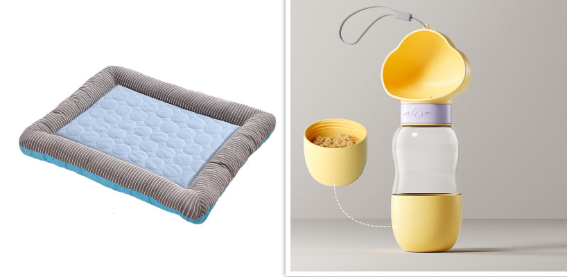 Pet Cooling Pad Bed For Dogs Cats Puppy Kitten Cool Mat Pet Blanket Ice Silk Material Soft For Summer Sleeping  Blue Breathable - kindoPet