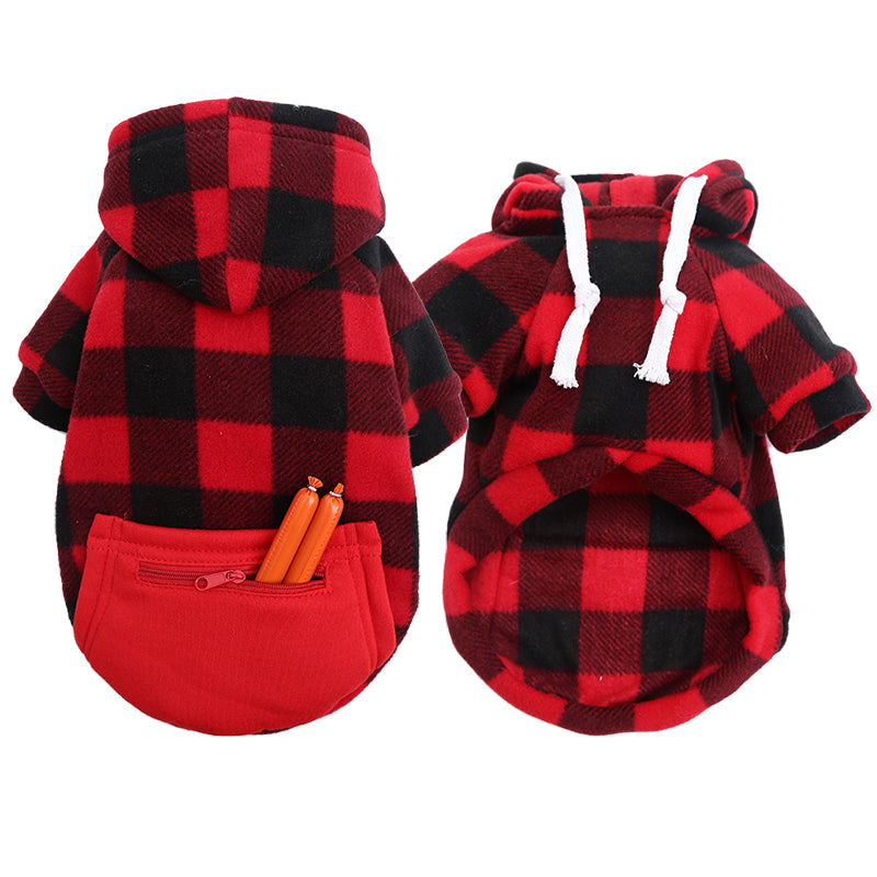 Casual Plaid Sweatshirt, for dogs.