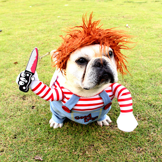 Halloween Pet Costume – Funny Adjustable Cosplay Outfit for Dogs – size reference