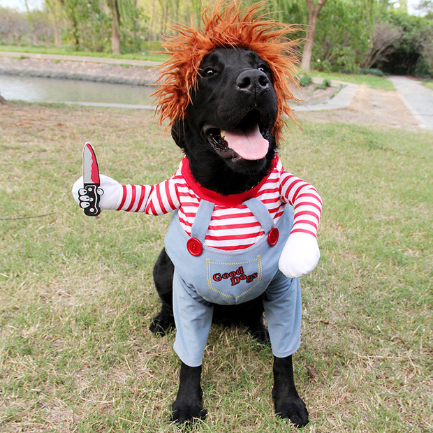 Halloween Pet Costume – Funny Adjustable Cosplay Outfit for Dogs – lifestyle photo