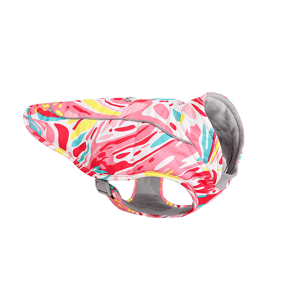 Reflective Print Jacket, for dogs.