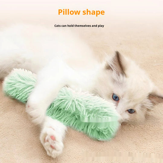 Plush Catnip Pillow Toy – Crinkle Sound Cat Kicker