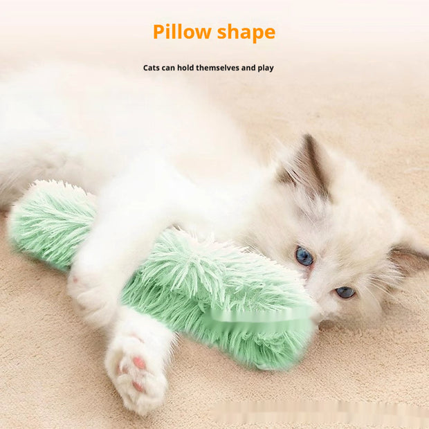 Plush Catnip Pillow Toy – Crinkle Sound Cat Kicker