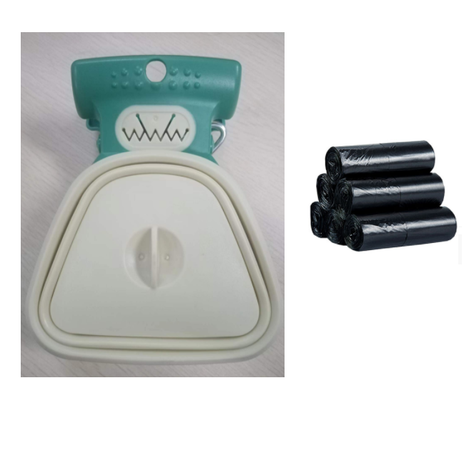 Foldable Poop Scooper with Bag Dispenser for Dogs