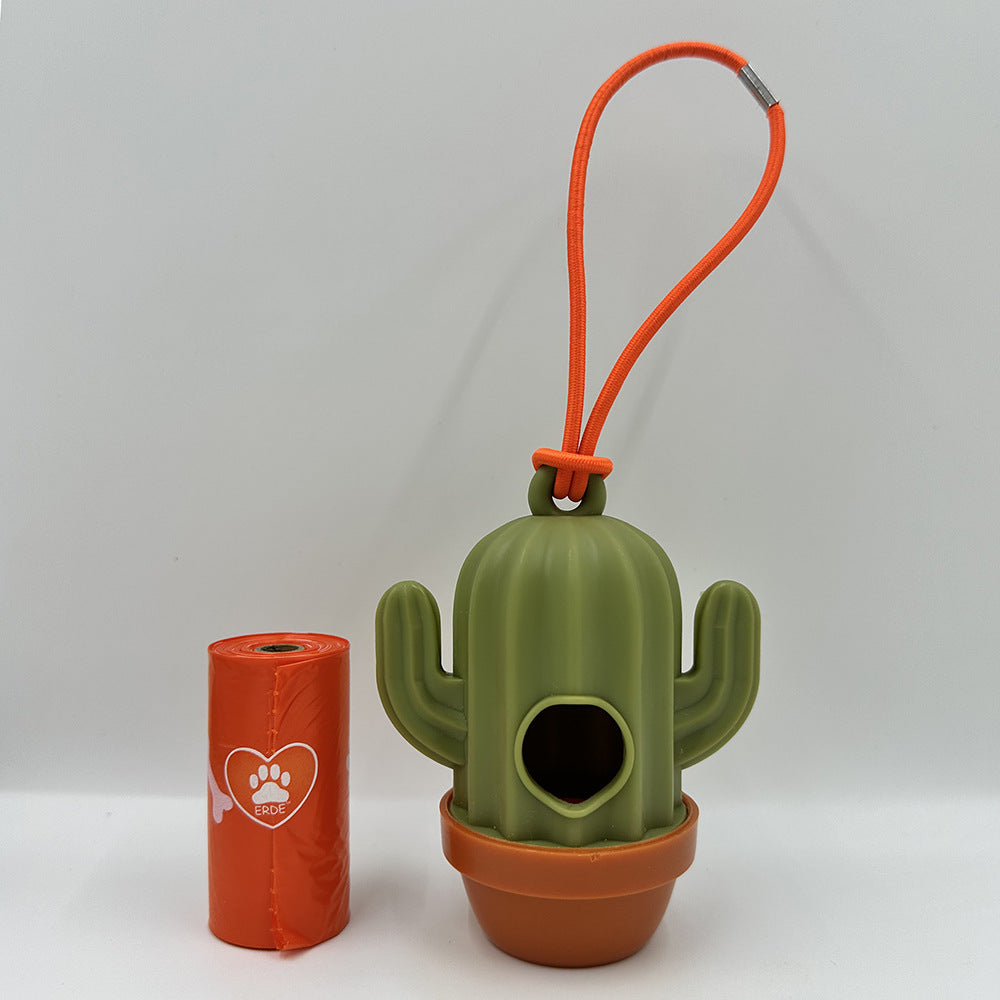 Cactus-Shaped Poop Bag Dispenser, for dogs.