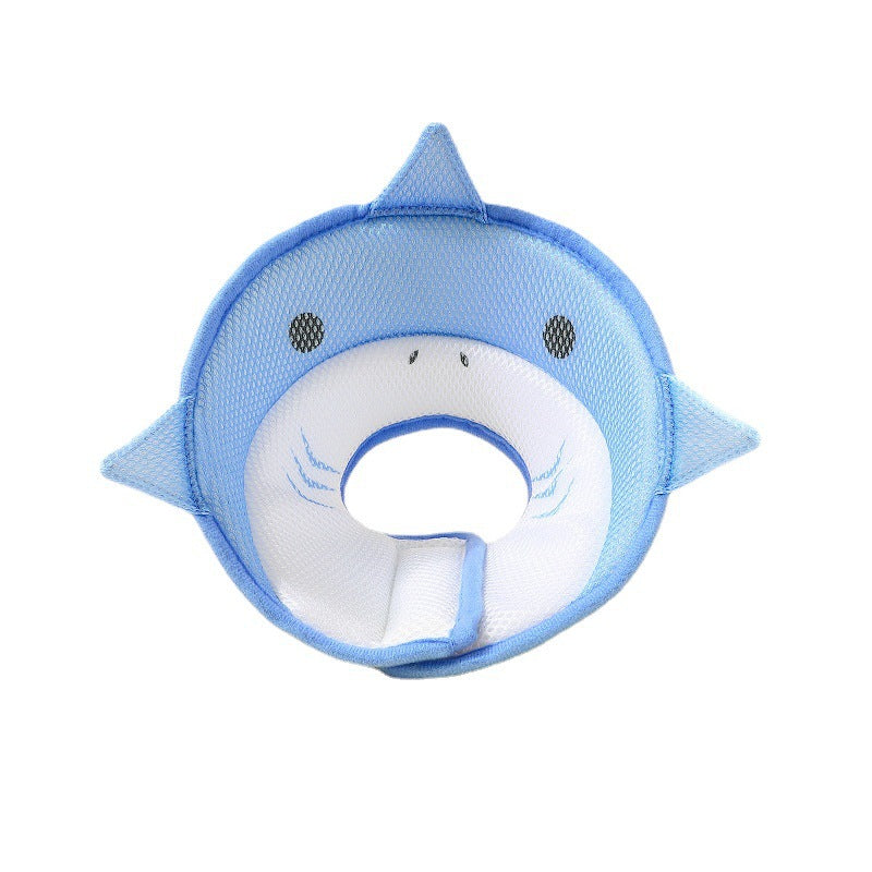 Soft Shark-Shape Recovery Collar, for cats and dogs.