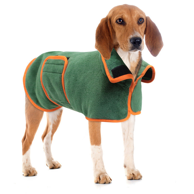 Microfiber Dog Drying Bathrobe, XS and S Sizes, for dogs.