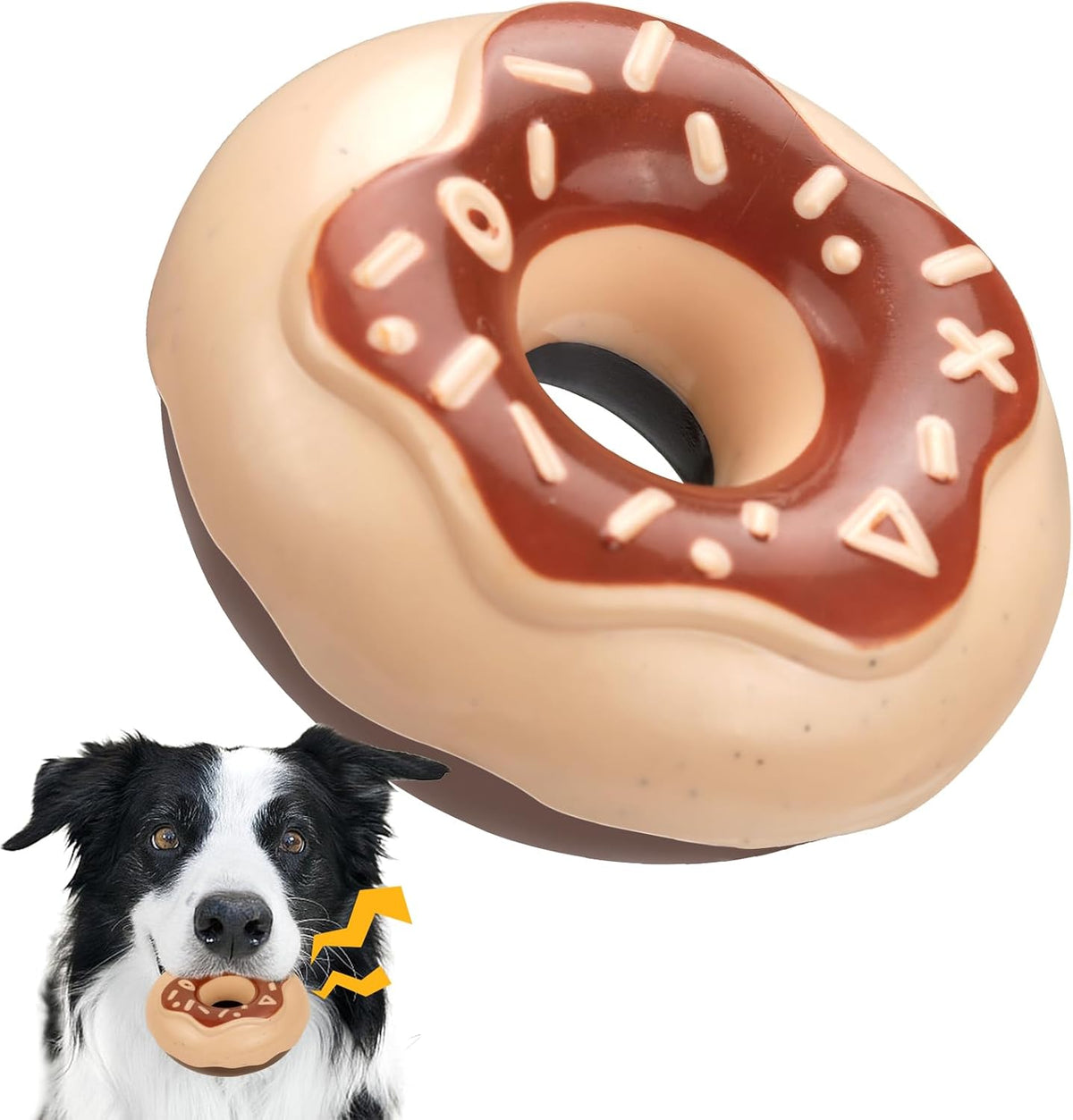 TPR Donut Chew Toy for Small to Large Dog Breeds, for dogs.
