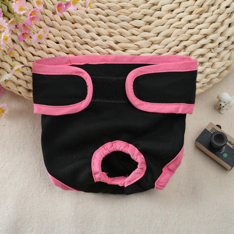 Hook-and-Loop Cotton Diaper Pants, for dogs.