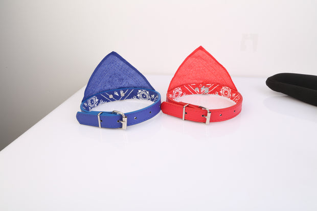Adjustable Bandana Pet Collar – Triangle Scarf for Cats & Dogs – detail view