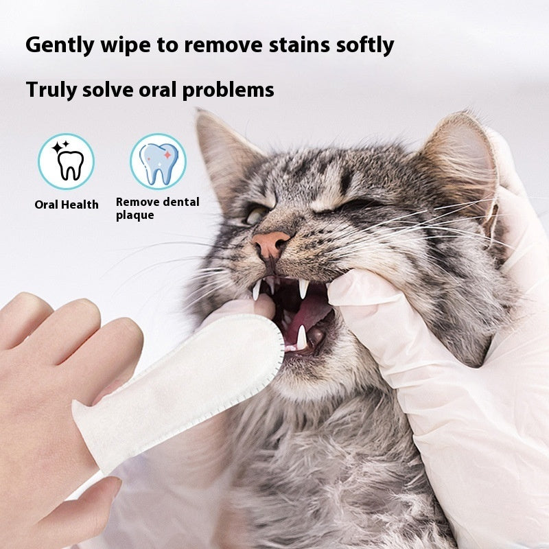 Cat And Dog Universal Oral Cleaning Supplies Anti-halitosis Cleaning Teeth Finger Stall - kindoPet