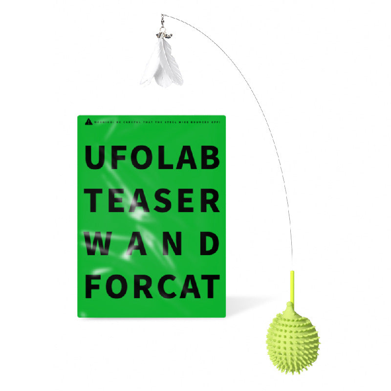 Corner Cat Scratcher with Teaser Wand Attachment