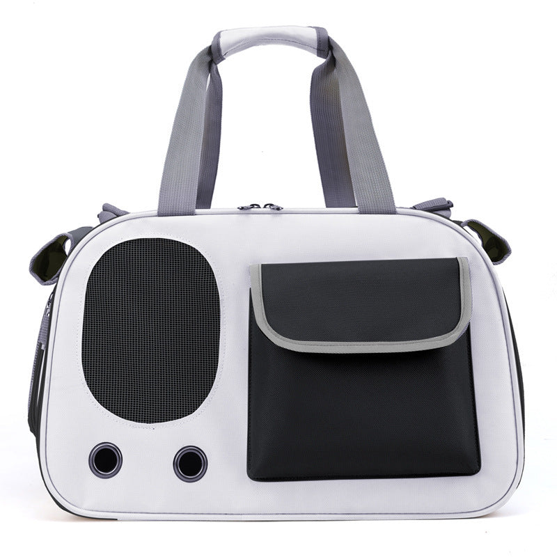 Foldable Large-Capacity Canvas Shoulder Bag, for dogs and cats.