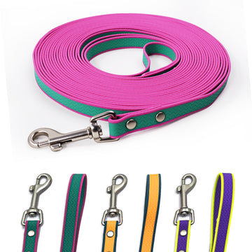 Waterproof PVC Long Training Leash – 10/20/30 ft Recall Lead – size reference