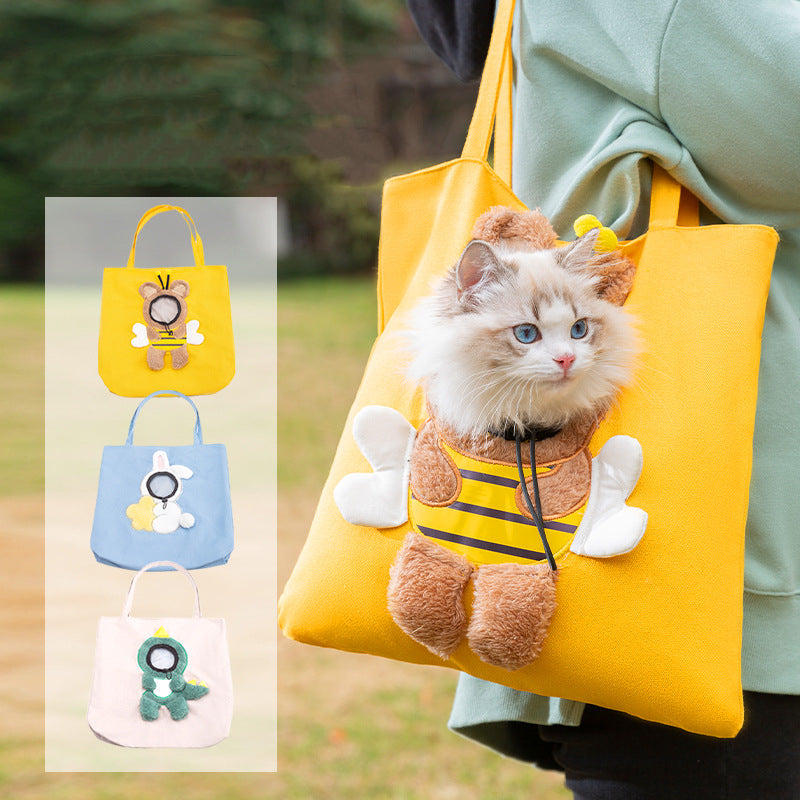Canvas Shoulder Carrier Bag for Small Dogs and Cats
