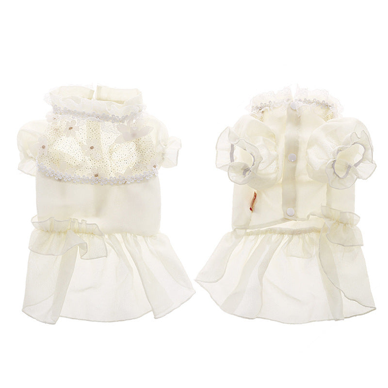 3D Flower-Trim Skirt, for cats.