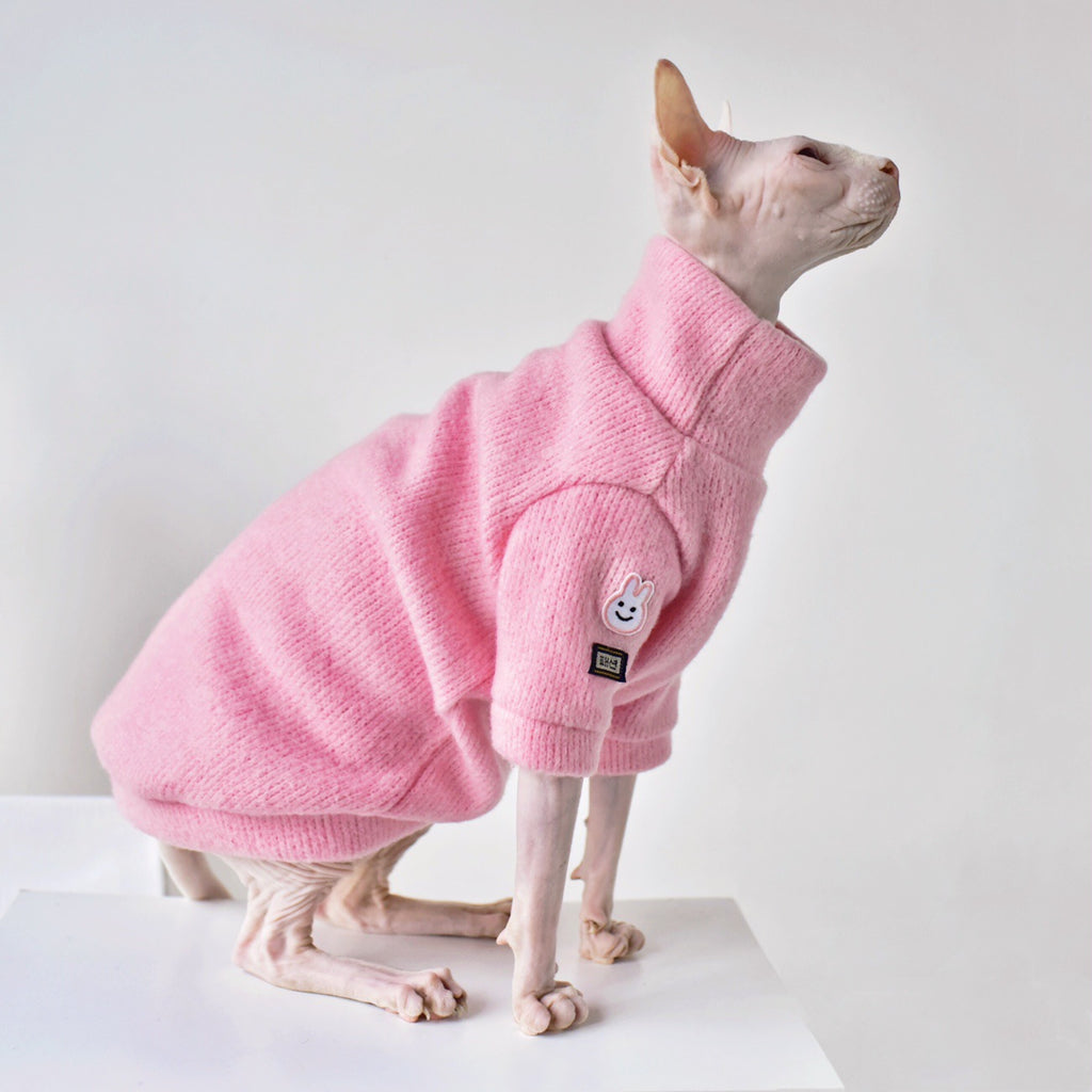 Warm Thickened Wool Winter Coat for Hairless Cats, for cats.