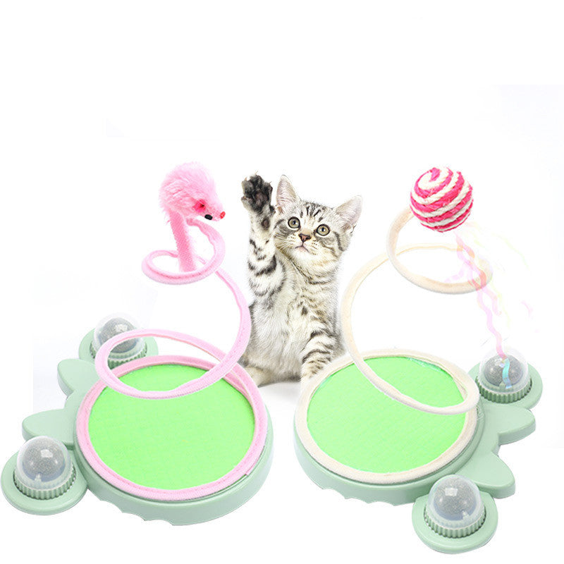 Spring Coil Cat Toy with Sisal Ball or Mouse Style, for cats.