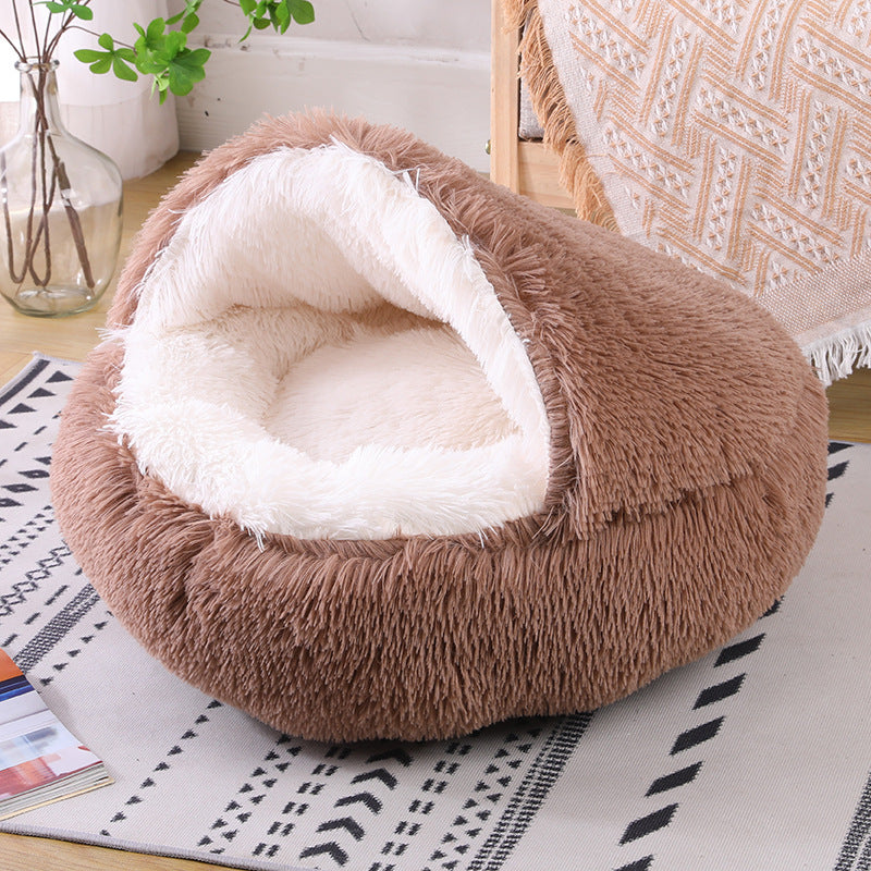 Semi-Enclosed Warm Kennel Bed, for dogs.