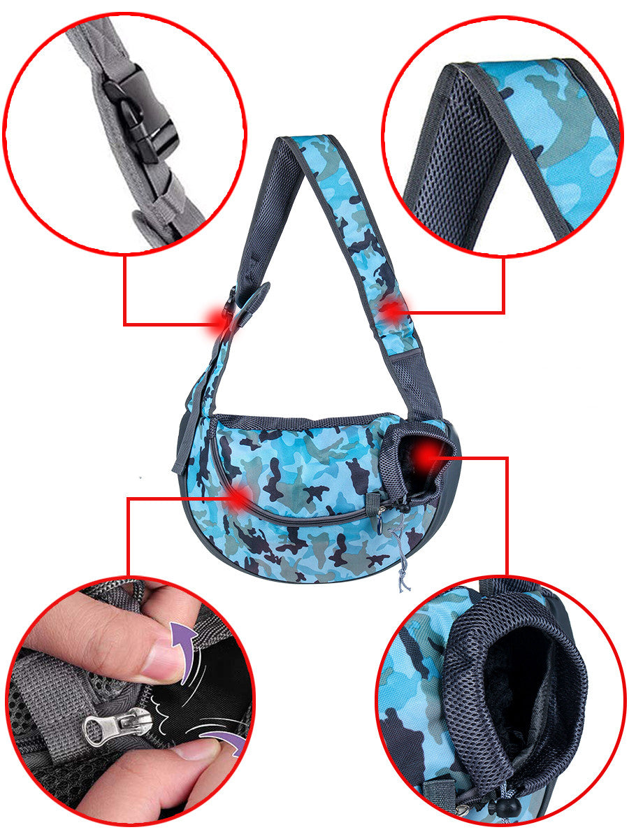 Breathable Mesh Shoulder Carrier Bag, for dogs.
