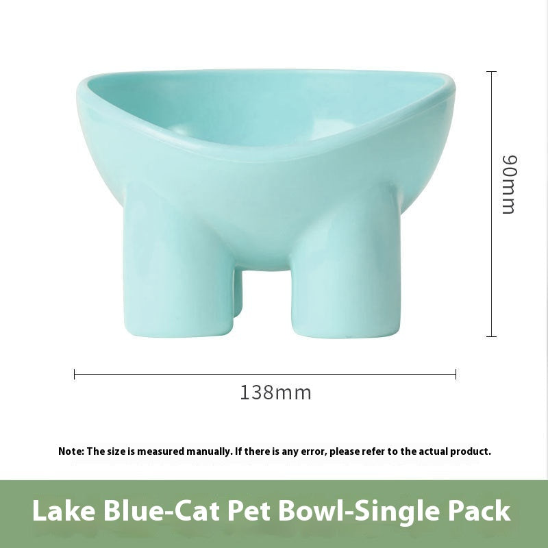 Raised Double Feeding Bowl, for cats.