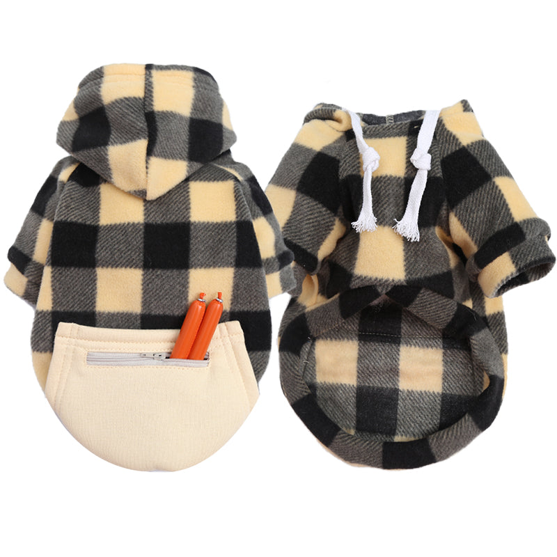Casual Plaid Sweatshirt, for dogs.