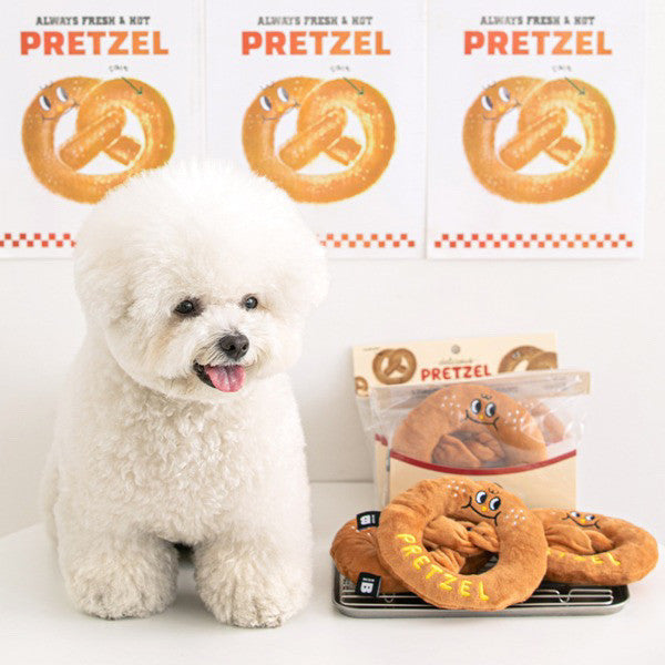 Bread and Doughnut Shaped Sniffing Sound Toy, for dogs.