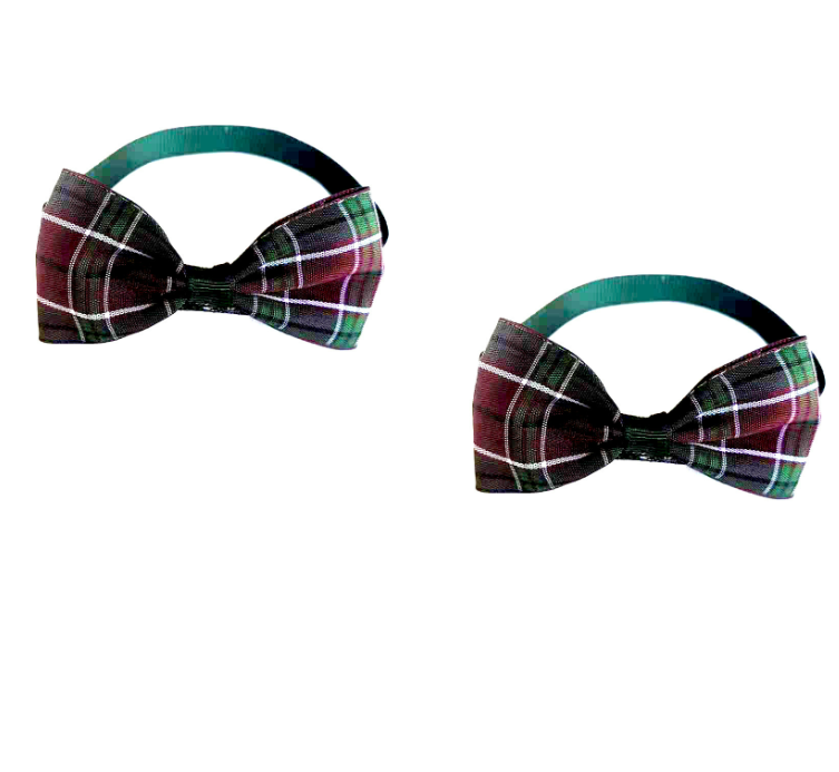 Plaid Bow Tie Collar Accessory for Dogs and Cats