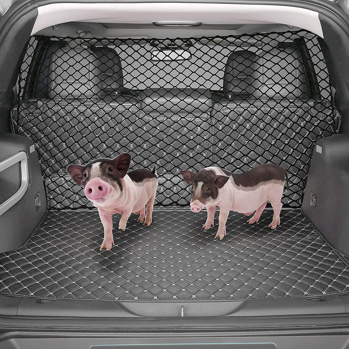 Mesh Trunk Cargo Area Isolation Net Barrier for Dogs