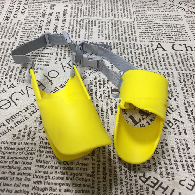 Silicone Anti-Bark Muzzle Sleeve, for dogs.