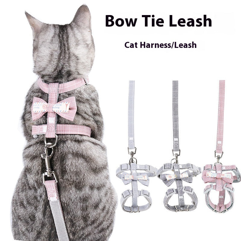 Bow Cat Pulling Rope Anti Breaking Loose Adjustable - kindoPet