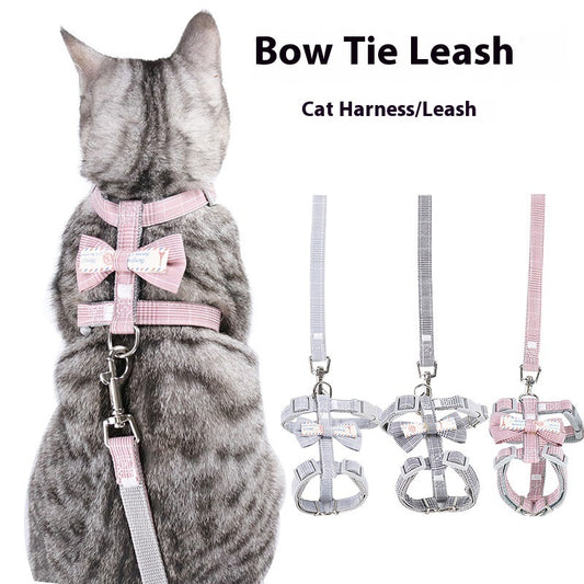 Bow Cat Pulling Rope Anti Breaking Loose Adjustable