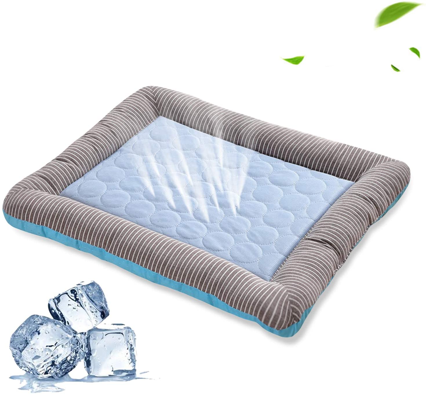 Pet Cooling Pad Bed For Dogs Cats Puppy Kitten Cool Mat Pet Blanket Ice Silk Material Soft For Summer Sleeping  Blue Breathable - kindoPet