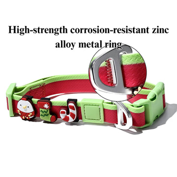 Dual-Color Embossed Dog Leash & Collar Set – Fashion Walking Set – side view