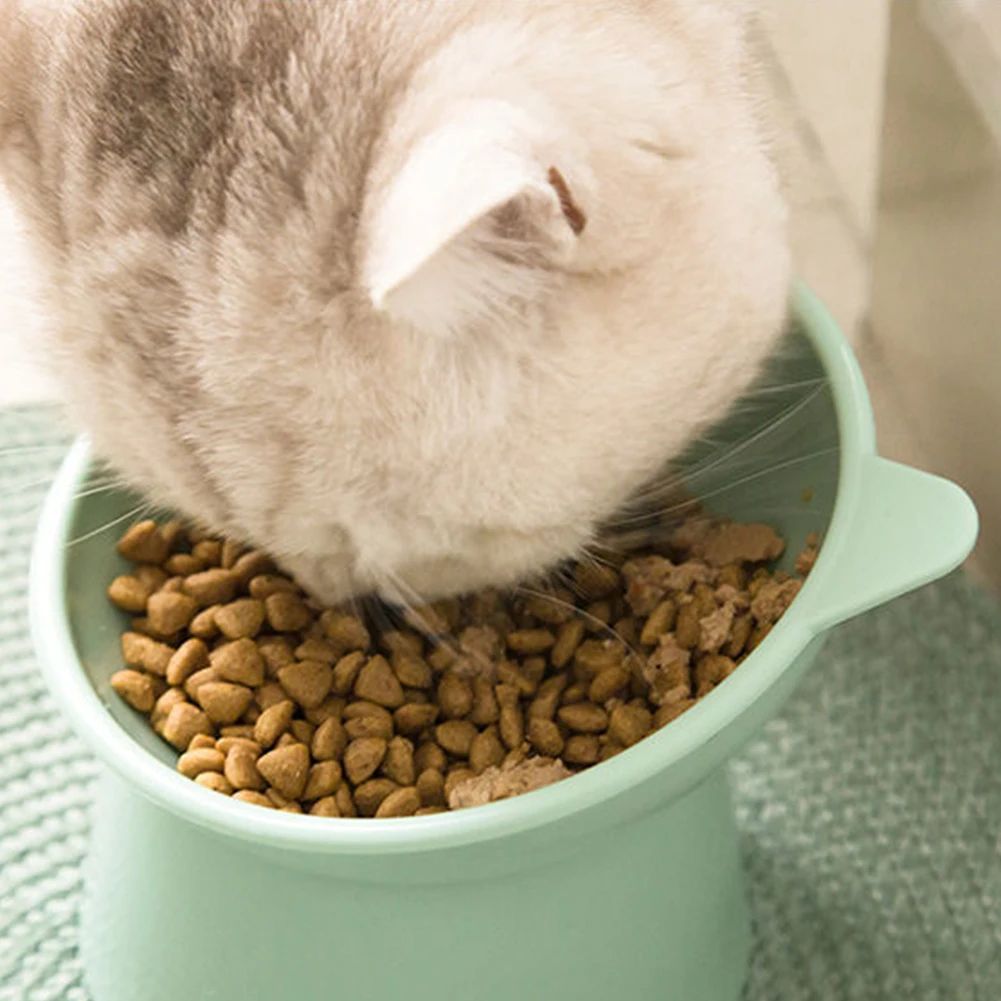 Raised Non-Slip Cat Feeding Bowl for Easier Meals, for cats.