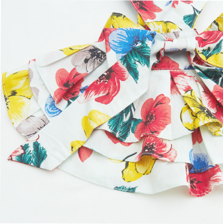Cotton Print Princess Dress, for dogs and cats.