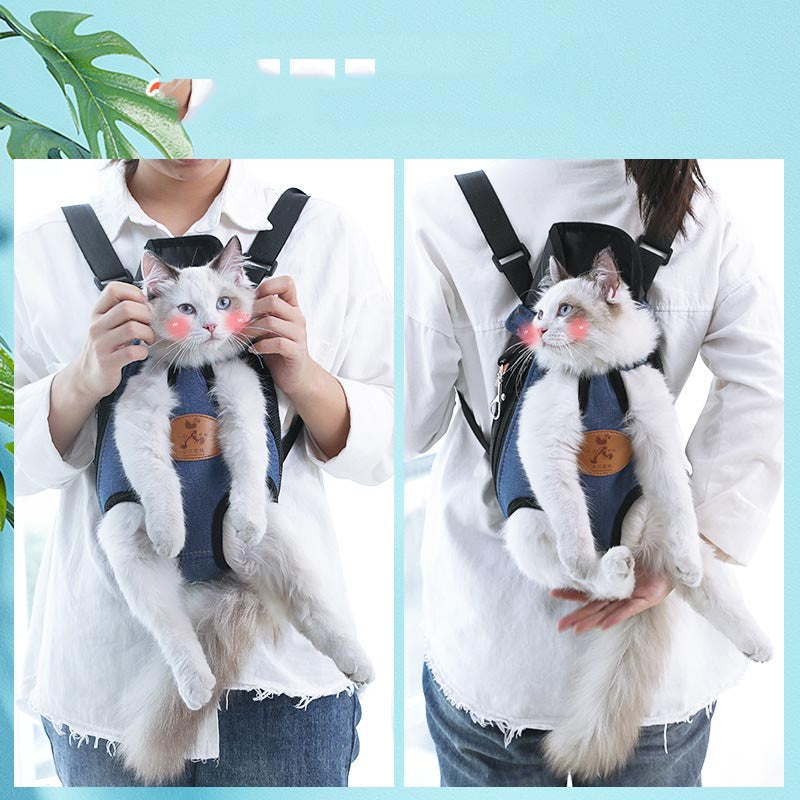 Chest-Worn Carrier Bag, for dogs and cats.