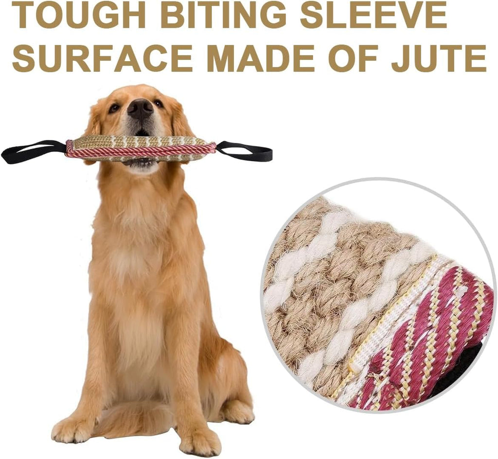 Jute Tug Toy for Interactive Dog Training Play, for dogs.