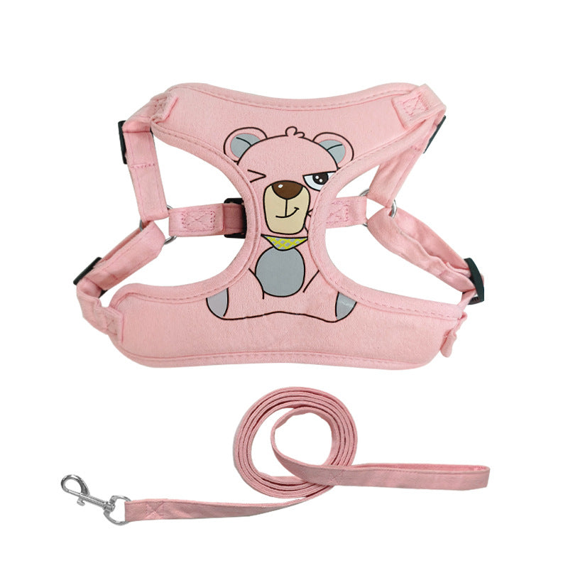 Suede Harness and Leash Set for Small and Medium Dogs, for dogs.