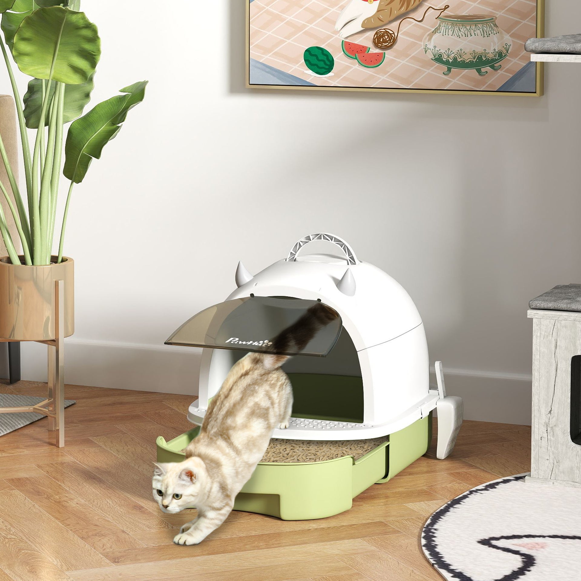 Covered Cat Litter Box with Lid