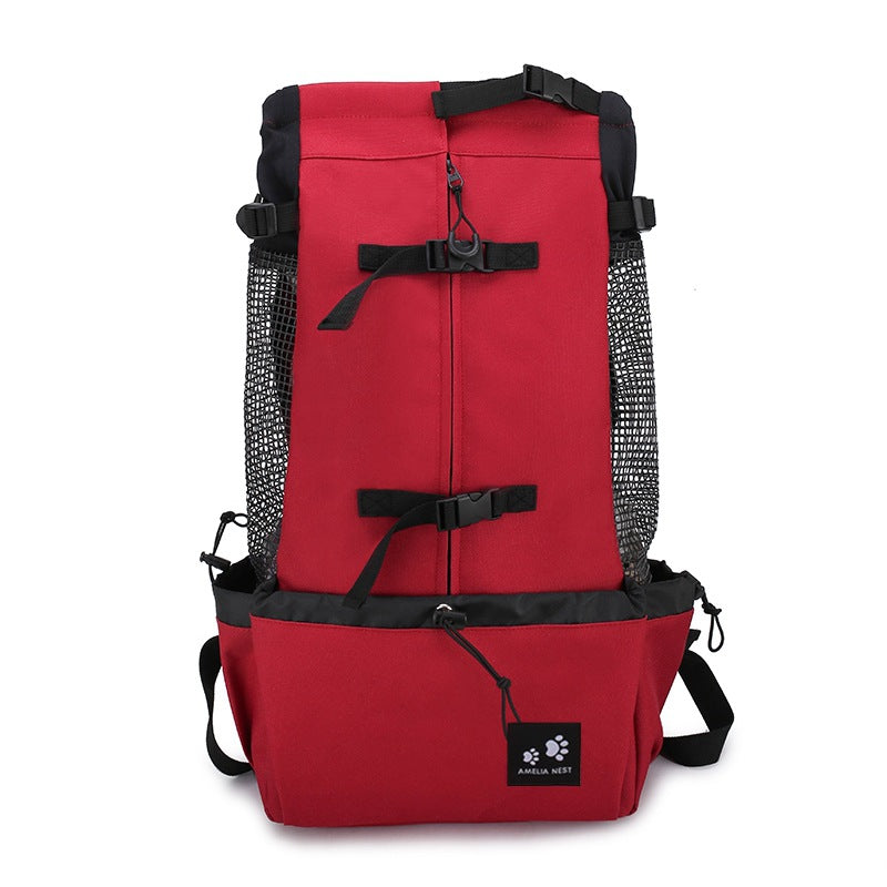 Double Shoulder Travel Backpack Carrier for Small Dogs