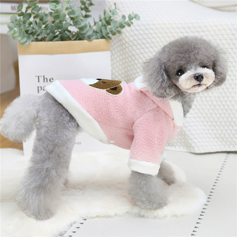 Hooded Fleece Sweater for Small and Medium Pets, for dogs and cats.