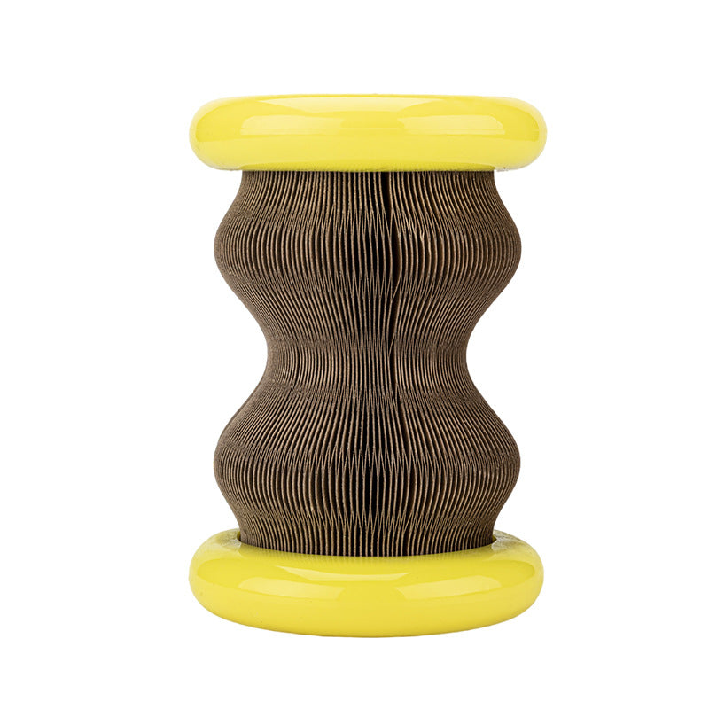 Spinning Corrugated Scratch Wheel Toy for Cats