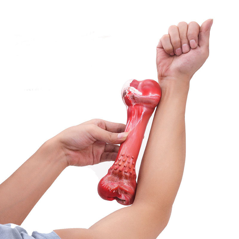 Rubber Bone Chew Toy with Squeaker for Medium and Large Dogs, for dogs.